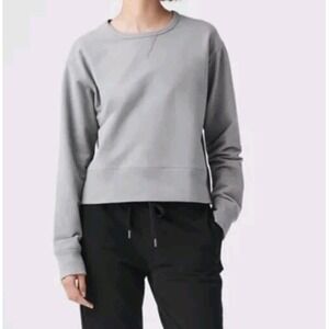 Mack Weldon Ace Soft French Terry Sweatshirt Women's XXL Gray Slightly Cropped